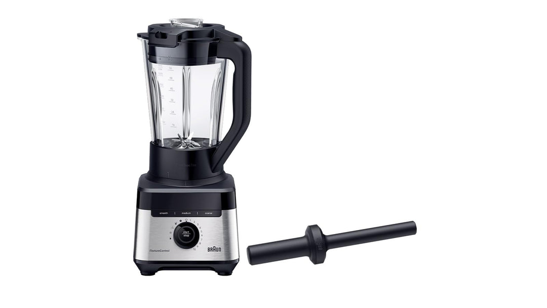 Braun Standmixer PowerBlend 7 JB7550BK, Mixer mit dreieckigem Glasbehälter, 10 Geschwindigkeiten + P