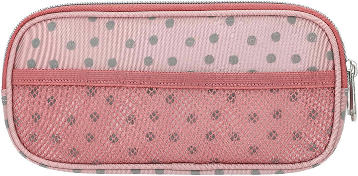 Depesche 14012 TOPModel Dots - Schlampertasche in Rosa, mit Model-Motiv, Punkte Muster und Glitzer,