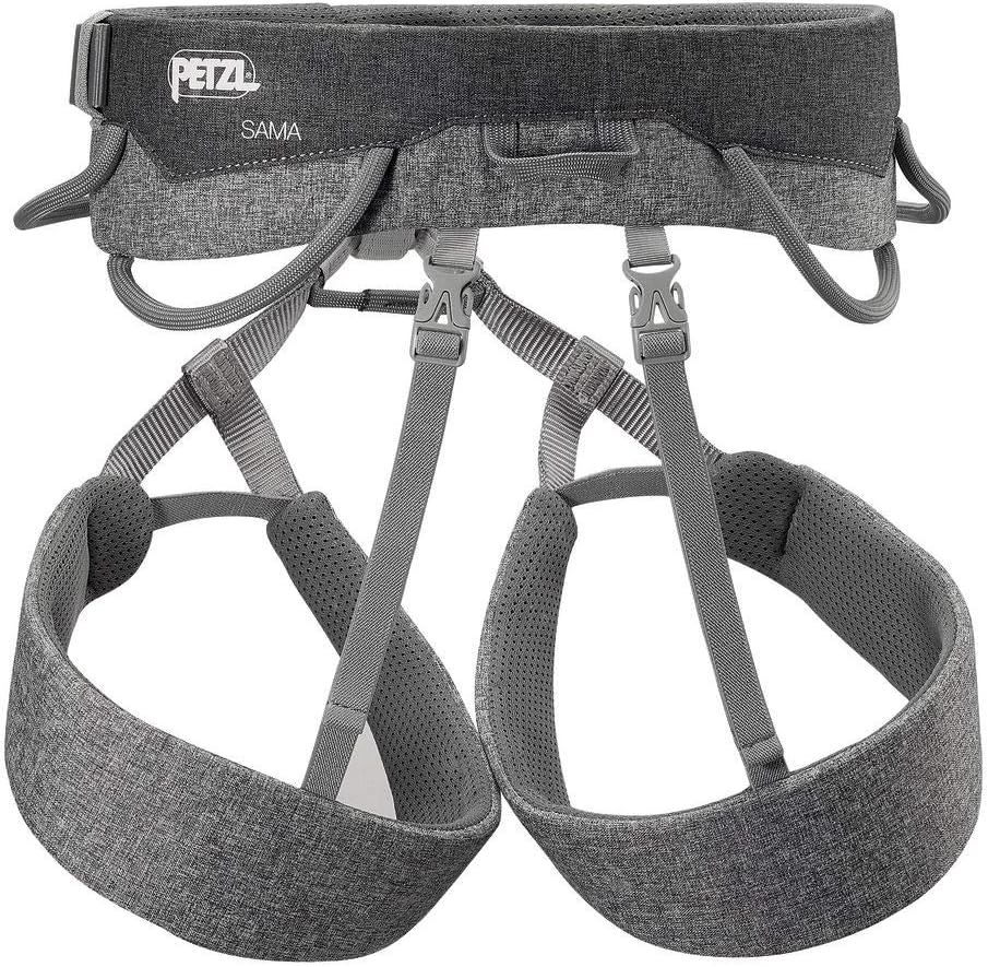 PETZL Unisex Sama Klettergurt (1er Pack) 71-77 cm Grau, 71-77 cm Grau
