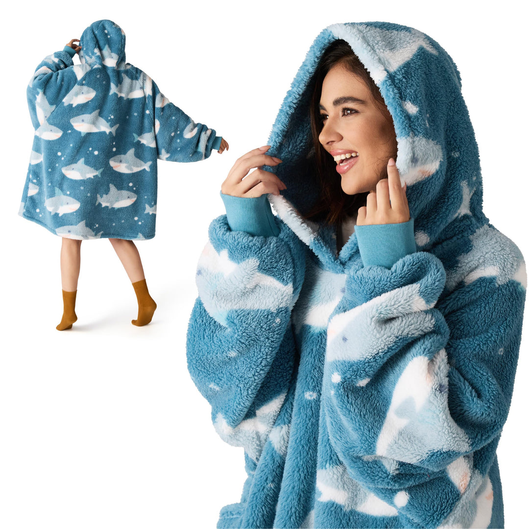 BEDSURE Hoodie Decke mit Ärmeln - Kuschelpullover als Geschenke für Frauen - Kuscheldecke mit Ärmeln