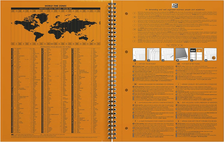 Oxford Notebook International A4, liniert, 160 Seiten, stabiler Kartondeckel, 5 Stück A4 5 Stück lin