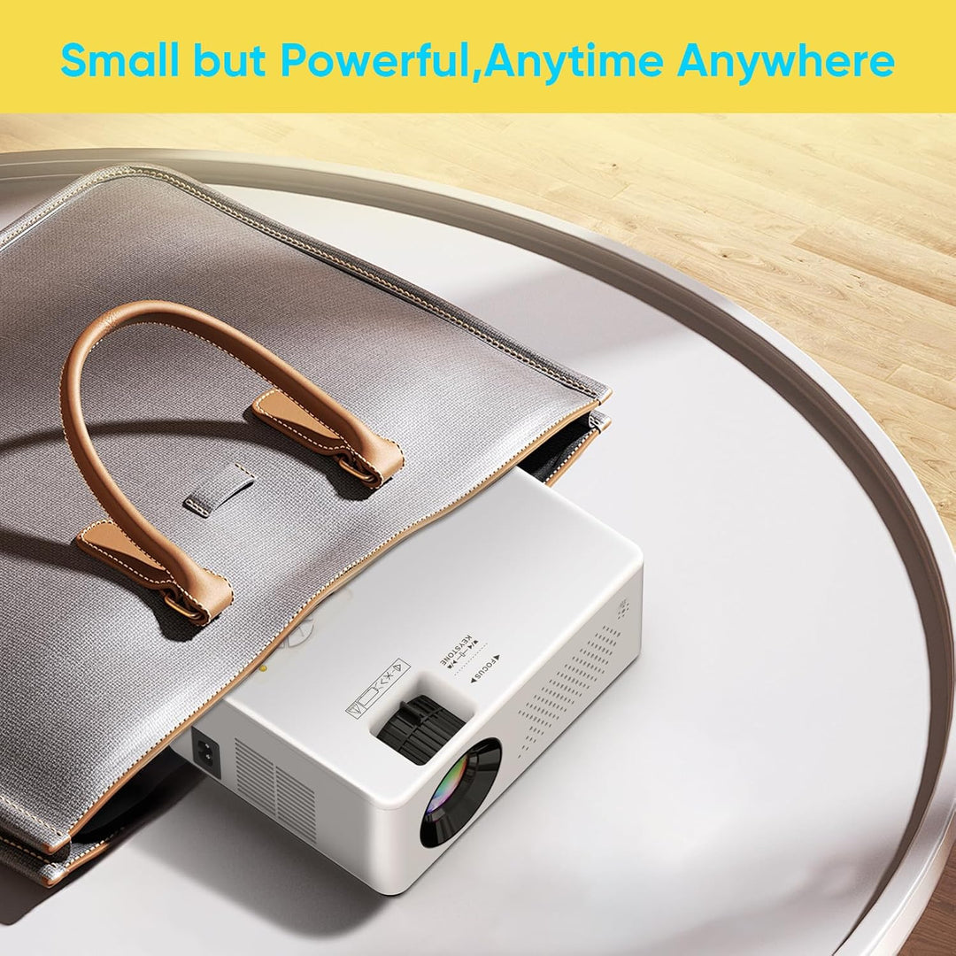 Smart Beamer mit Android, Mini Beamer WiFi6 Bluetooth5.2 Full HD 1080P Tragbarer Outdoor/Heimkino Pr