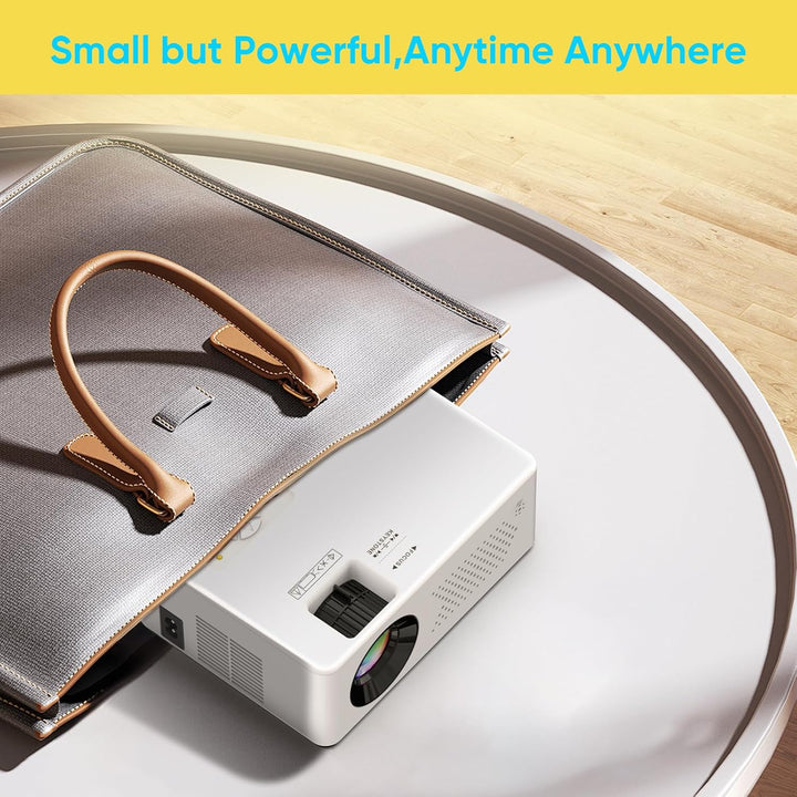 Smart Beamer mit Android, Mini Beamer WiFi6 Bluetooth5.2 Full HD 1080P Tragbarer Outdoor/Heimkino Pr