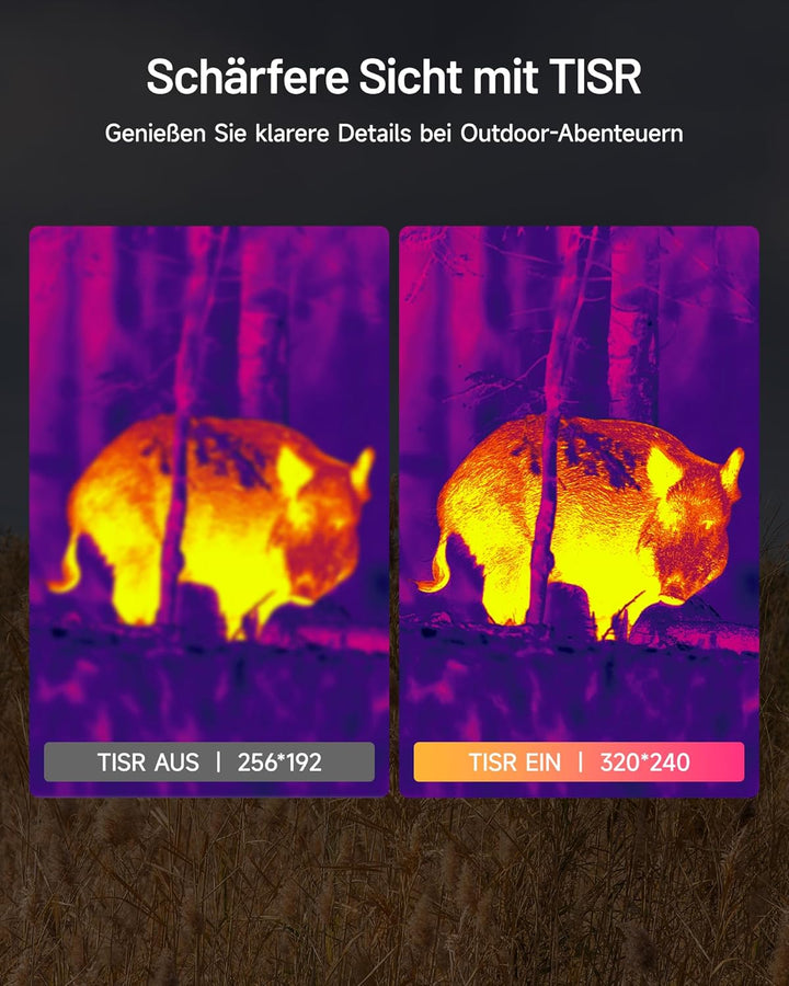 TOPDON TS004 Wärmebildkamera Jagd, 320x240 TISR IR-Auflösung 50Hz Wärmebild-Monokular, 13mm Objektiv