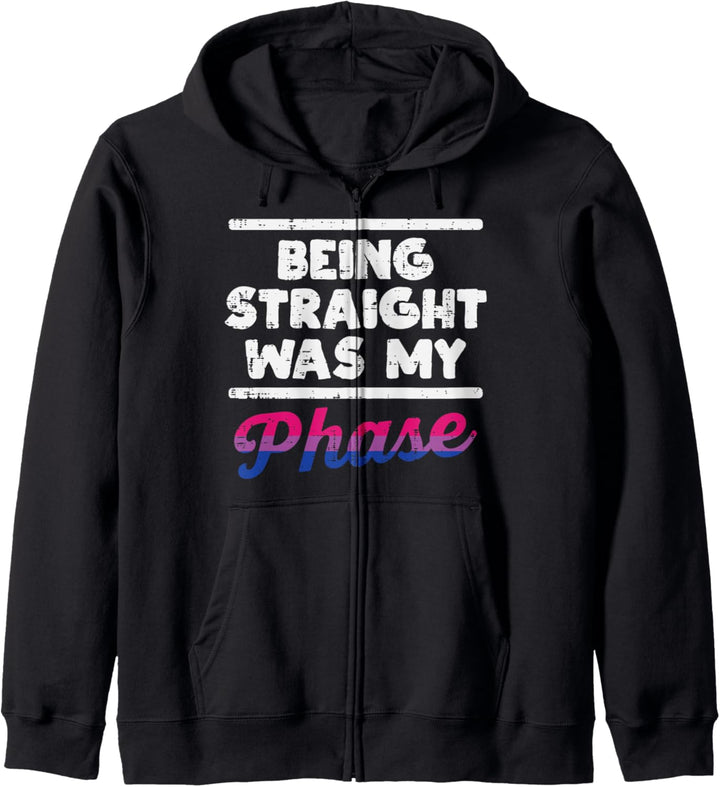 Being Straight Was My Phase Bisexual Bi Pride Flag LGBTQ Kapuzenjacke