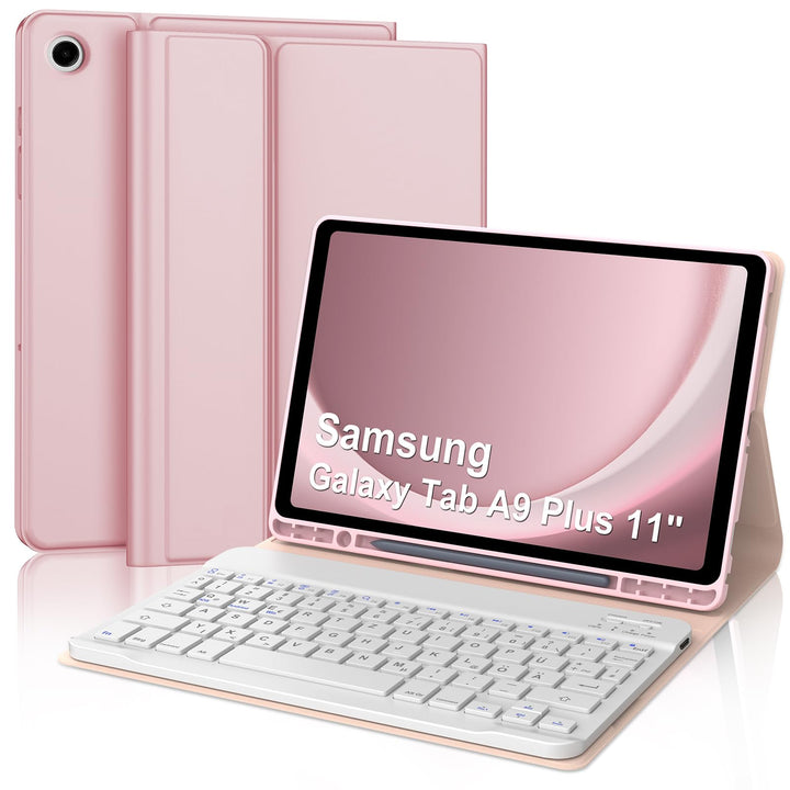 IVEOPPE Tastatur Hülle für Samsung Galaxy Tab А9 Plus 11 Zoll, [QWERTZ Deutsches], Bluetooth Abnehmb