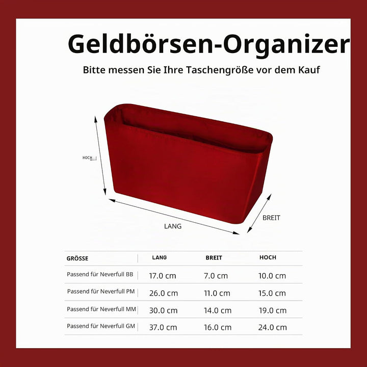 DGAZ Handtaschen Organizer Einsatz für LV Neverfull PM/MM/GM Taschen, Seide Tasche in Tasche Organiz