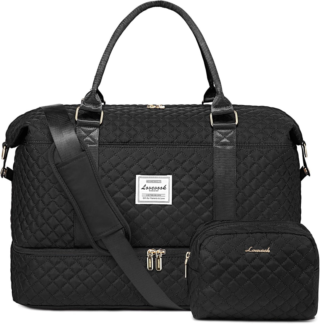 LOVEVOOK Reisetasche Damen Sporttasche Gross mit Schuhfach & Nassfach Weekender Travel Duffle Bag mi