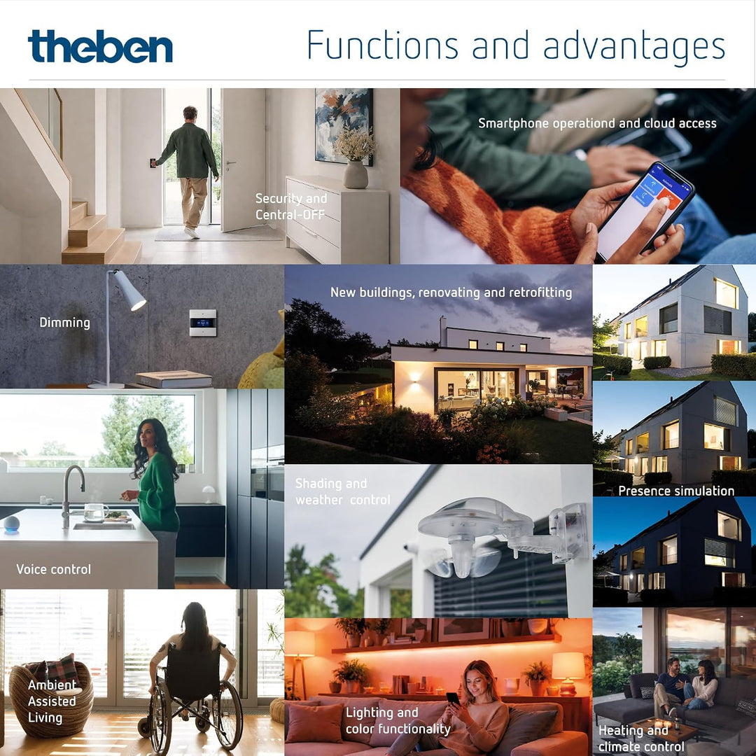 Theben 4800491 I LUXORliving M100 I Kombi-Wettersensor I Für KNX Smart-Home System LUXORliving I Win