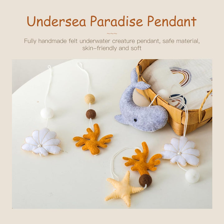 Promise Babe Spielbogen Baby Holz für Babies, Baby Spielbogen mit Abnehmbaren Meerestiere Spielzeuge