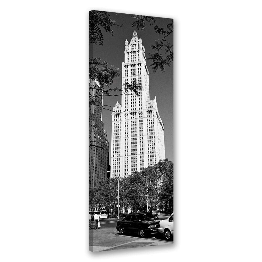 Feeby Bild auf Leinwand New York Kunstdruck modern City schwarz-weiss 30x90 cm M14247 30x90 cm, M142