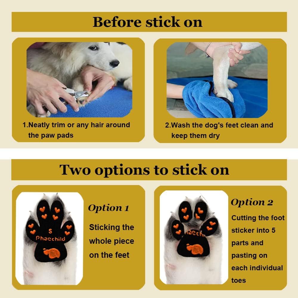 Phaechild Anti-Rutsch Hunde Pfotenschutz,von Ausrutschen auf rutschigen Böden,ungiftig,Brace für sch
