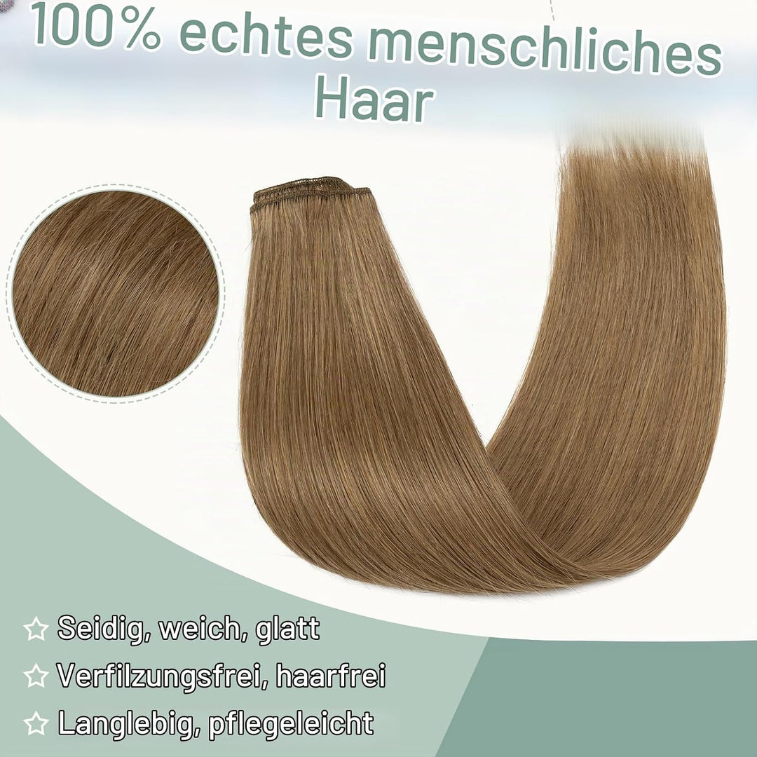 Rich Choices Clip in Extensions Echthaar 8 Stück Clip Extensions 20cm 