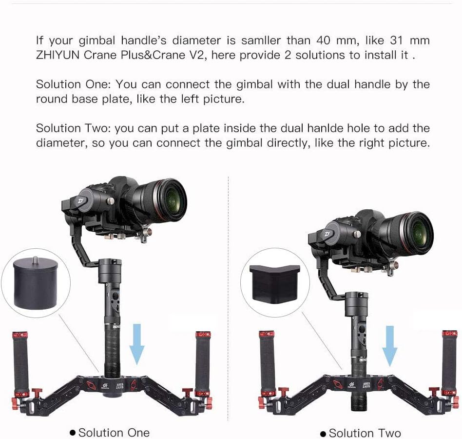 DF DIGITALFOTO Ares Z Achsen Federung Dual Griff Flexible Dämpfung Abnehmbare Dual Grip Gimbal Griff