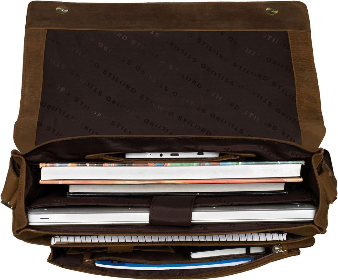 STILORD 'Lonzo' Vintage Umhängetasche echtes Büffel-Leder Messenger Bag für Herren und Damen Unitasc