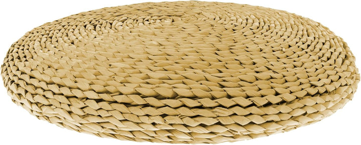 Japanwelt Maisstroh-Kissen Tatami | Rundes Bodenkissen mit natürlicher Optik als Meditationskissen o