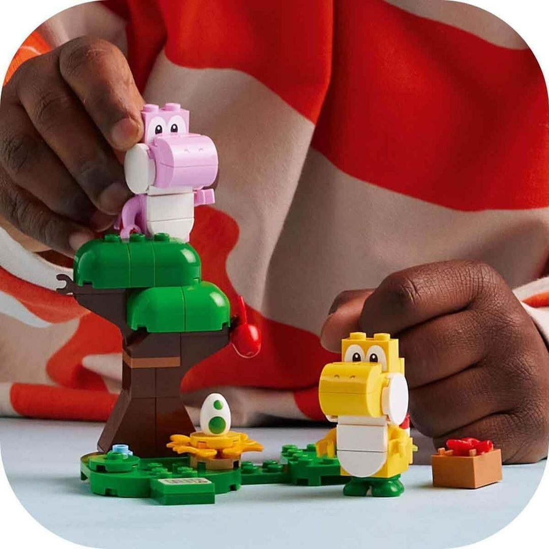 LEGO Super Mario Yoshis Wilder Wald – Erweiterungsset, Spielzeug mit 2 Yoshi-Figuren aus Steinen für