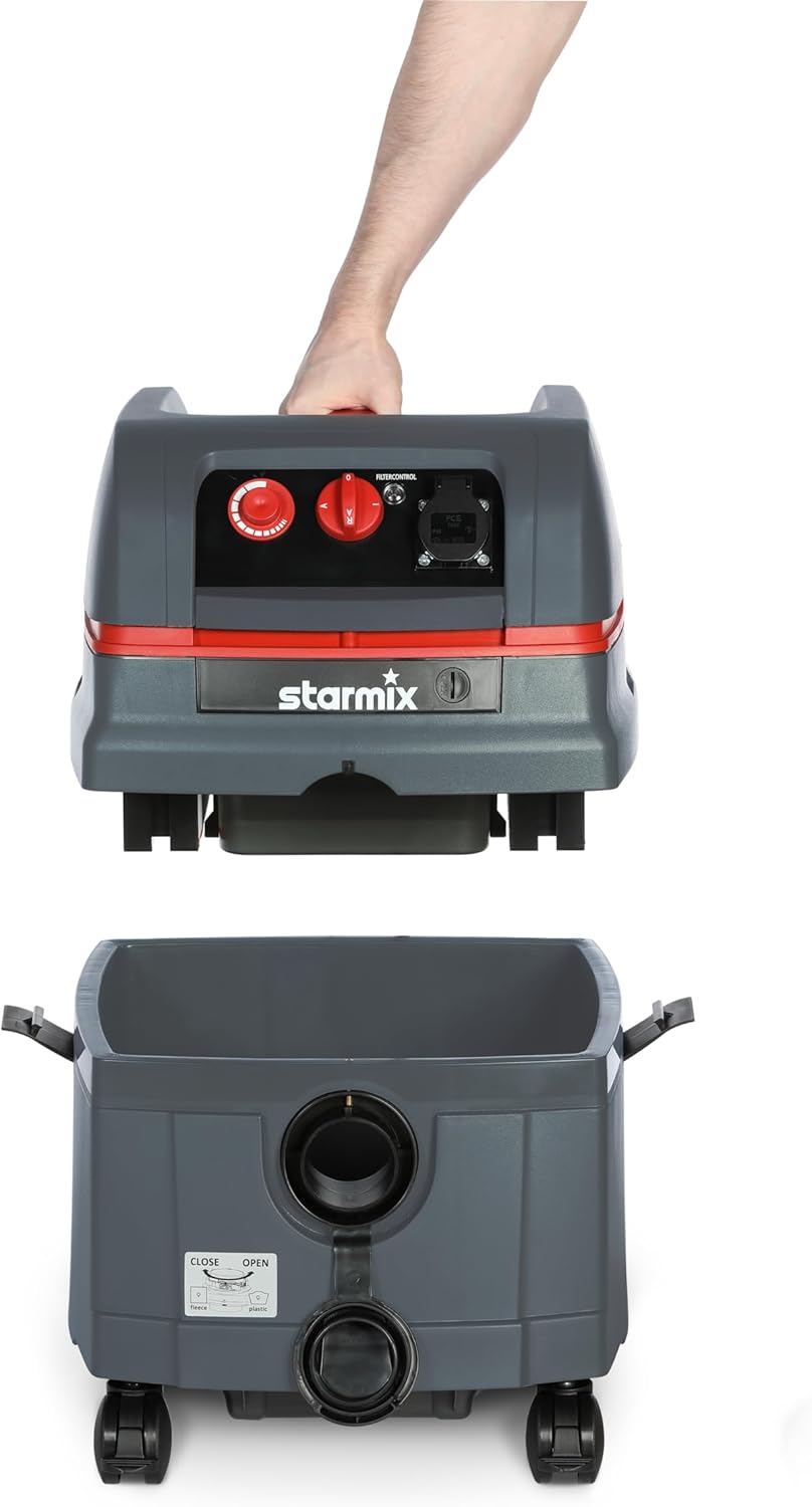 Starmix Nass- und Trockensauger Staubsauger ISC L-1625 TOP, hochwertiger Sauger für Baustelleneinsat