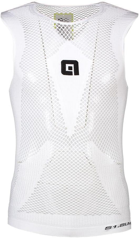 Ale Unisex S1 Summer Mesh Intimo Ärmelloses Baselayer, weiss, L-XL