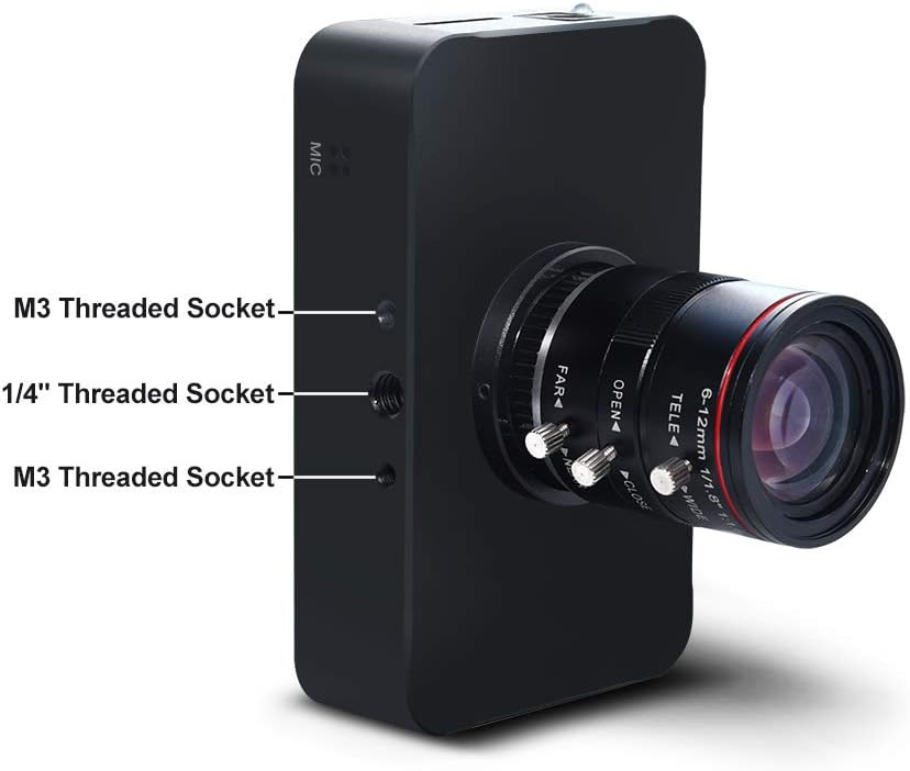 MOKOSE 12MP 4K HDMI Kamera, 1080P USB HD Live-Übertragung Webkamera mit 4K@30FPS Aufzeichnung, Indus