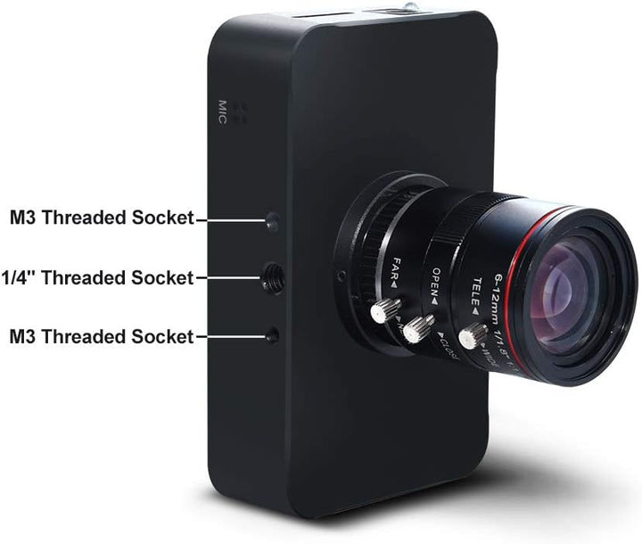 MOKOSE 12MP 4K HDMI Kamera, 1080P USB HD Live-Übertragung Webkamera mit 4K@30FPS Aufzeichnung, Indus