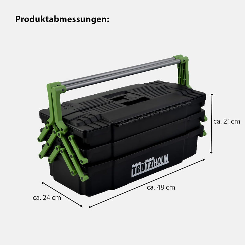 TRUTZHOLM Werkzeugkiste Werkzeugbox Werkzeugkoffer Werkzeugkasten Werkstattkiste Toolbox Organizer f