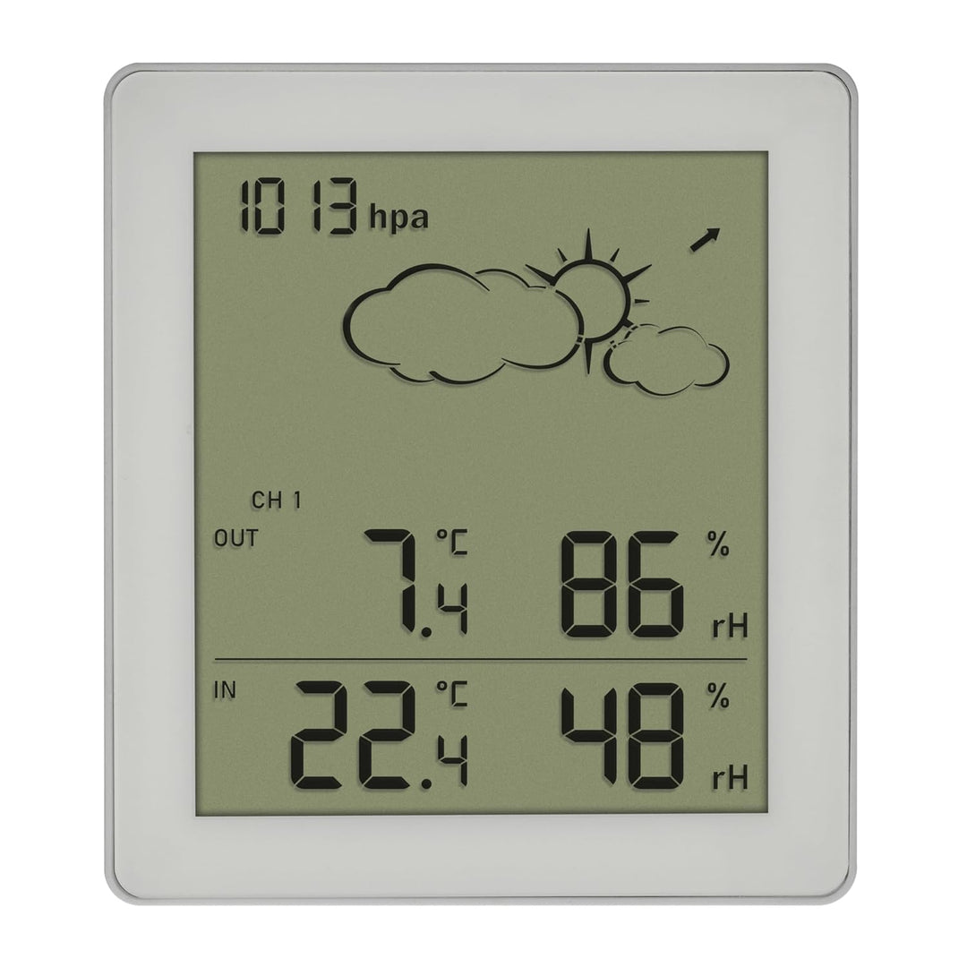 TFA Dostmann Wetterstation Funk Clear, 35.1168.02, mit Aussensensor, Temperatur und Luftfeuchtigkeit