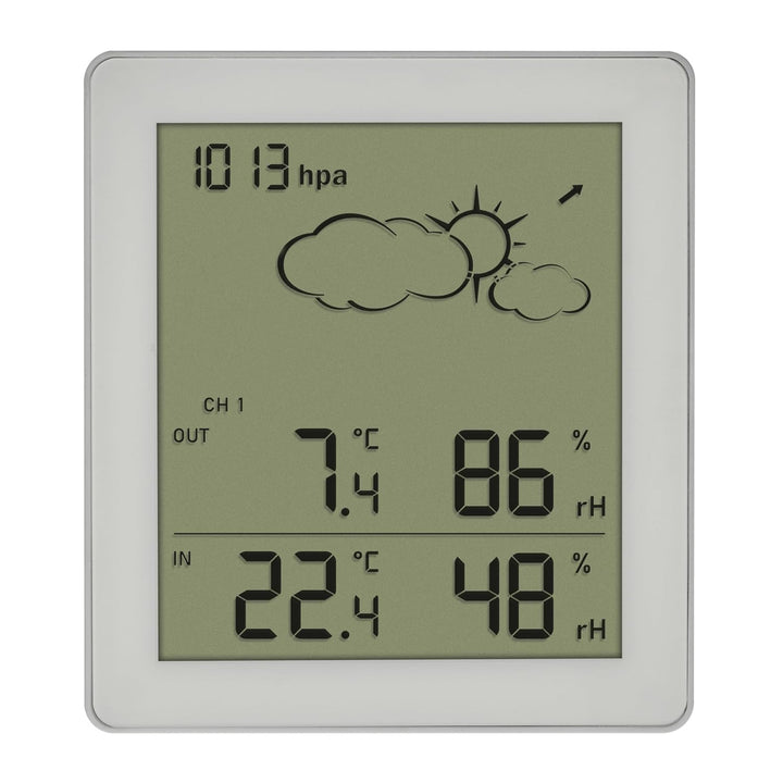 TFA Dostmann Wetterstation Funk Clear, 35.1168.02, mit Aussensensor, Temperatur und Luftfeuchtigkeit