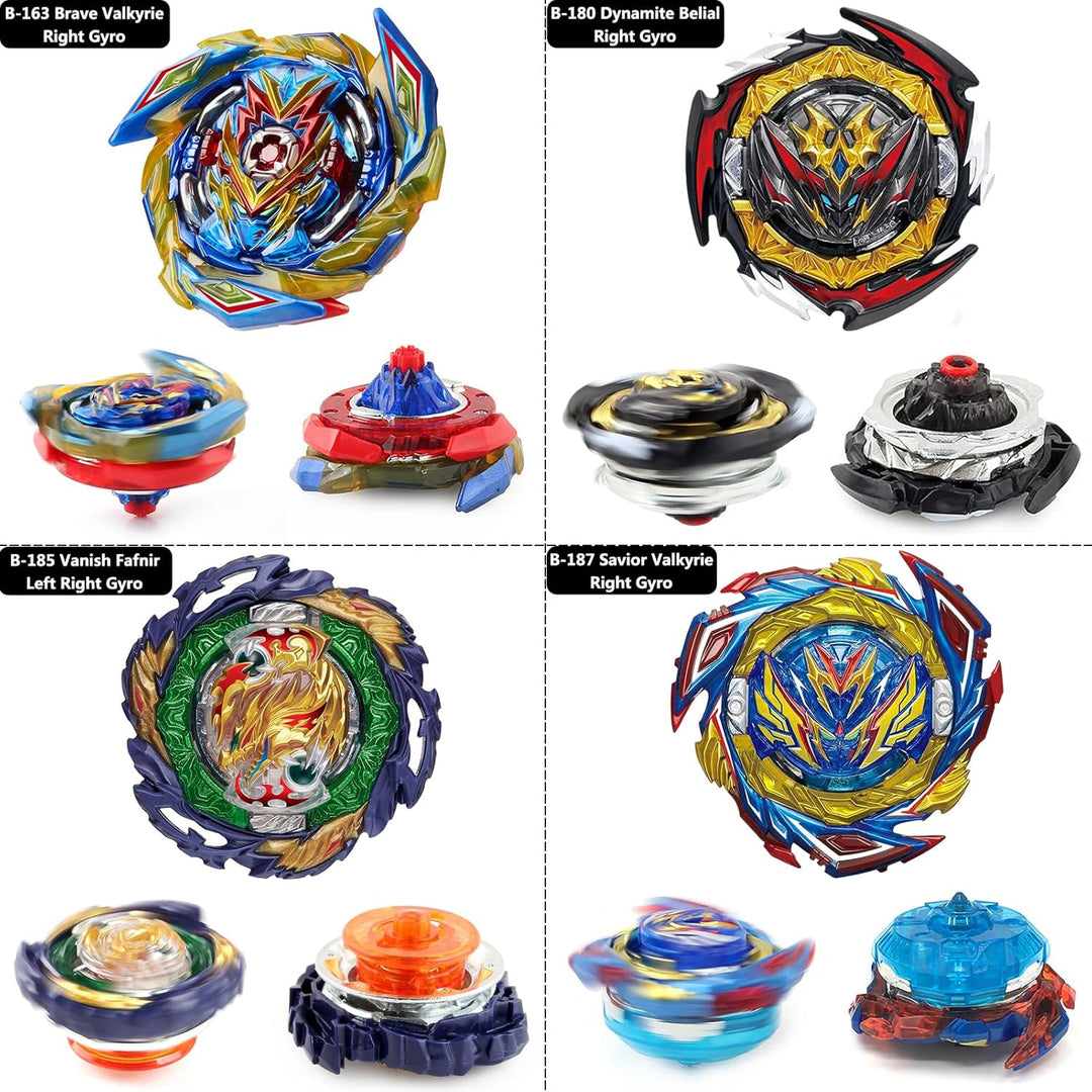 Desamvap Bey Battling Tops Burst Kampfkreisel 4 Metal Fusion Spinning Kreisel Set, 2 L/R Launcher St