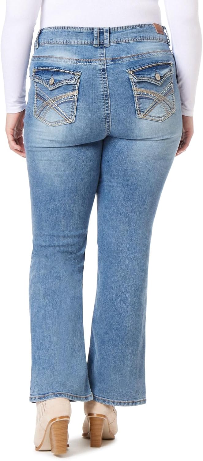 WallFlower Damen Instastretch Luscious Curvy Bootcut Jeans Standard 0 Andrea, 0 Andrea