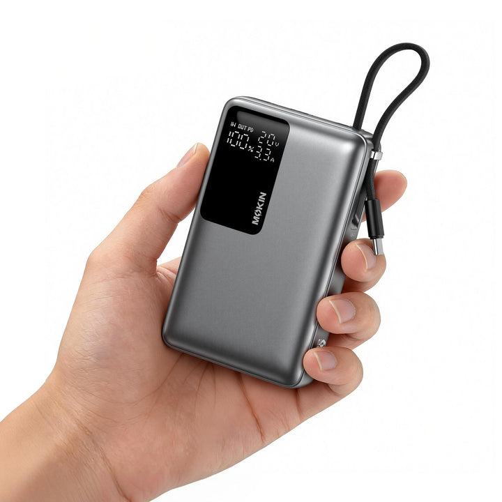 Power Bank, 65W 20000mAh Powerbank Schnellladefunktion USB C PD3.0 & QC4.0 Tragbarer Externer HandyA
