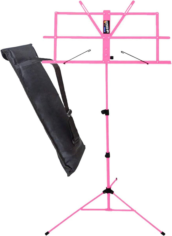 keepdrum MUS2 PK Notenpult Notenstaender Rosa Pink einfacher Aufbau kindgerecht + keepdrum Tragetasc