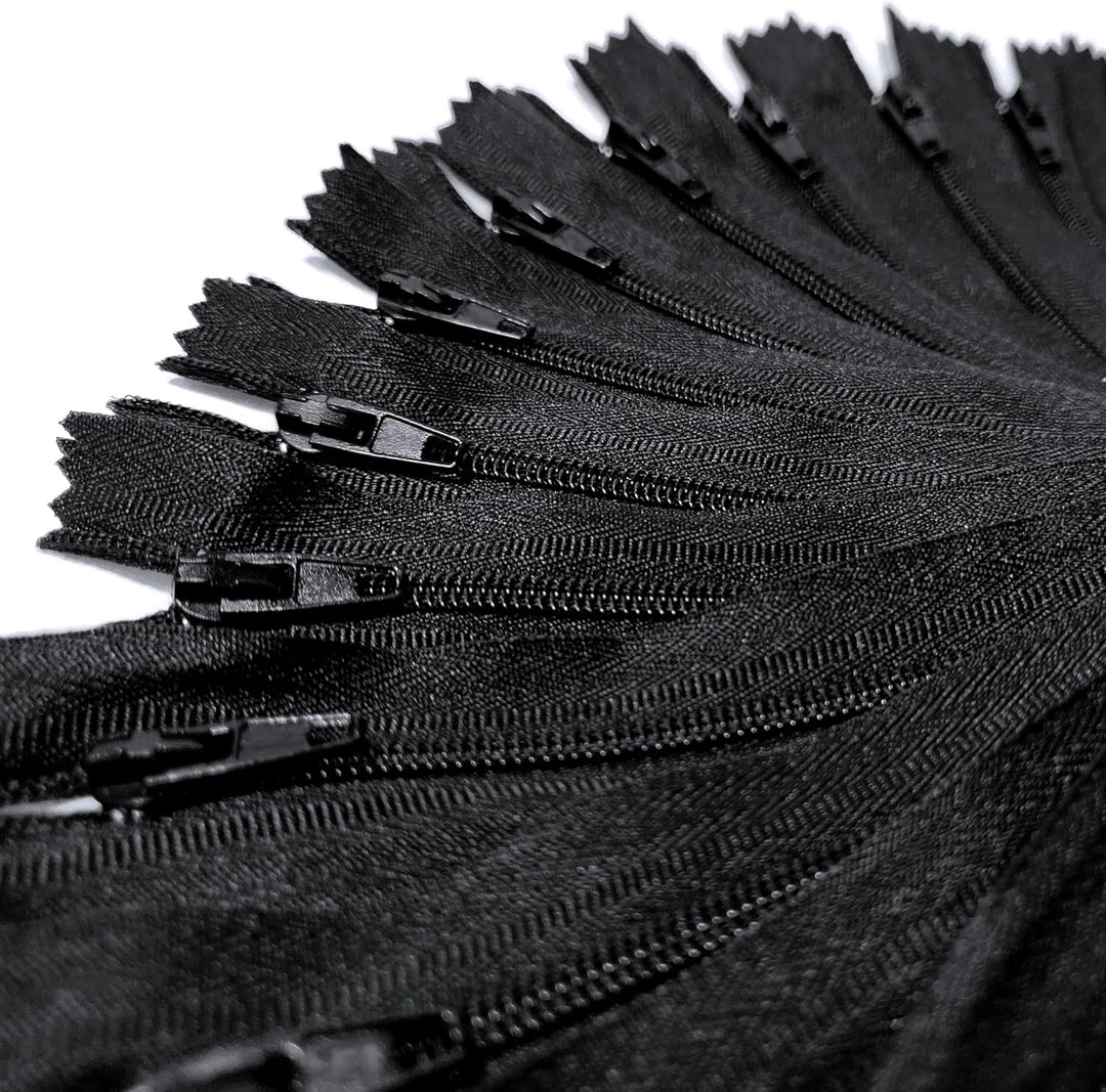 KGS Reissverschlüsse | Farbe: Schwarz | Grösse: 23 cm / 9 Zoll | 100 Stück/Packung | #3 Reissverschl