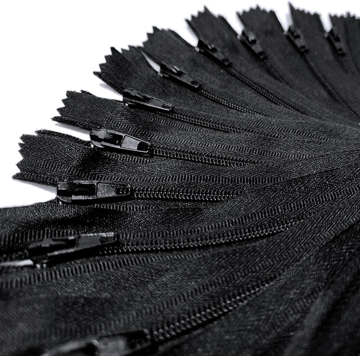 KGS Reissverschlüsse | Farbe: Schwarz | Grösse: 23 cm / 9 Zoll | 100 Stück/Packung | #3 Reissverschl