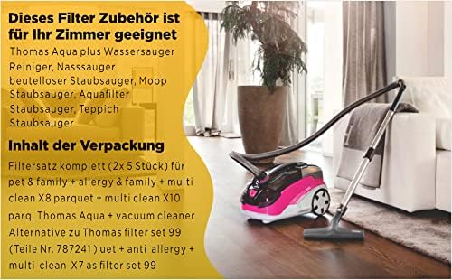 2x FILTER-SET komplett (10-teilig) für Pet & Family, Allergy & Family, Multi Clean X8 Parquet, Multi