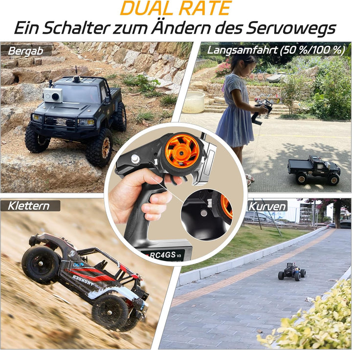 Radiolink RC4GS V3 5 Kanäle 2.4GHz RC Sender mit 2 Stück Empfängern R6FG, Gyro Telemetrie integriert