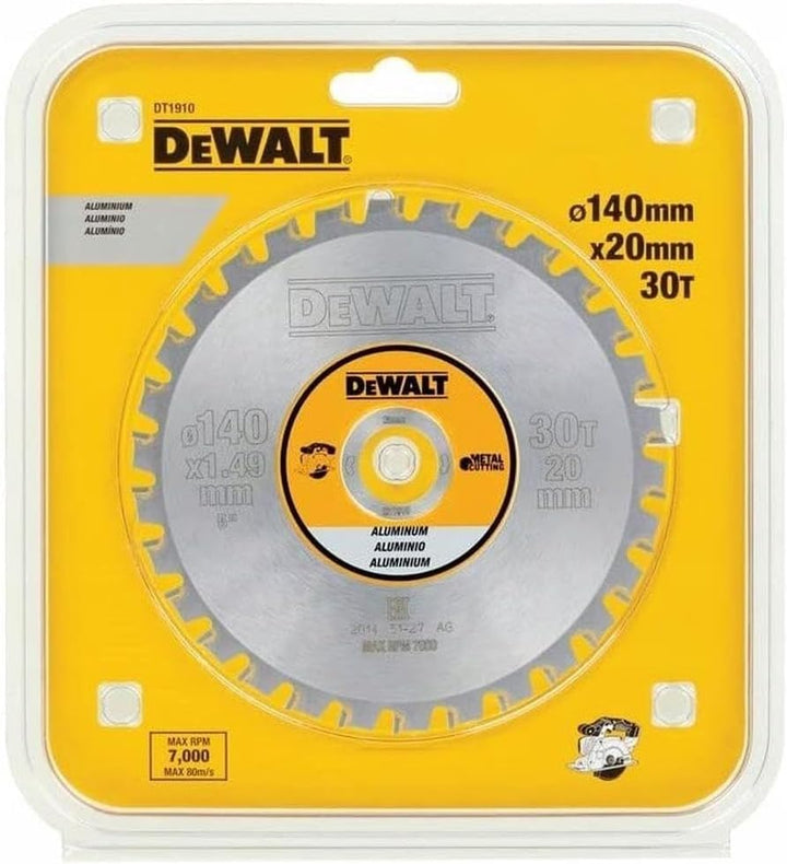 Dewalt Metallkreissägeblatt DT1910 (für Akku-Handkreissägen, für feine Schnitte in Aluminium, Sägebl