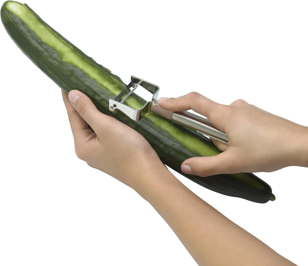 WMF Profi Plus Sparschäler 17 cm, Gemüseschäler rostfrei, Cromargan Edelstahl teilmattiert, spülmasc