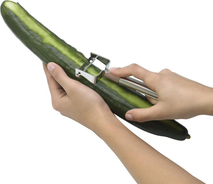 WMF Profi Plus Sparschäler 17 cm, Gemüseschäler rostfrei, Cromargan Edelstahl teilmattiert, spülmasc
