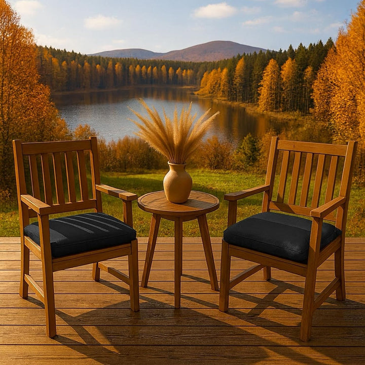 SILUK Sitzkissen 4er Set – Wasserdicht, Weich & Dick, Abnehmbarer Bezug mit Reissverschluss, Outdoor