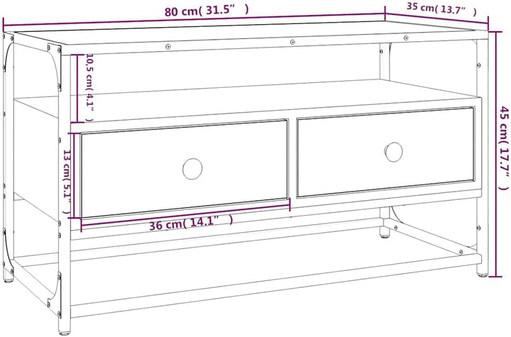 vidaXL TV Schrank, Fernsehschrank mit viel Stauraum, Lowboard für Fernseher Wohnzimmer, Fernsehtisch