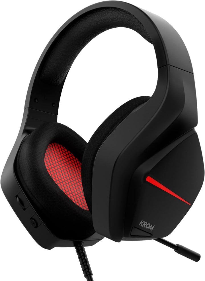 KROM KOPA Move – Stereo-Gaming-Headset mit 50-mm-Treibern, omnidirektionalem Mikrofon, Lautstärke- &