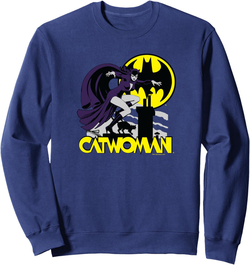 Batman Catwoman Rooftop Cat Sweatshirt