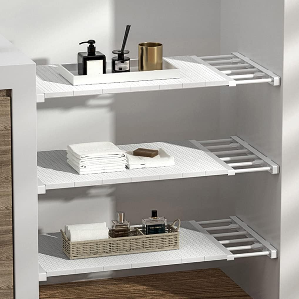 JONASHER Ausziehbares Schrankregal Spannstange Verstellbarer Kleiderbügel DIY Schrank Aufbewahrung H