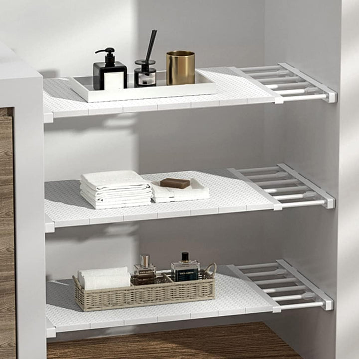 JONASHER Ausziehbares Schrankregal Spannstange Verstellbarer Kleiderbügel DIY Schrank Aufbewahrung H