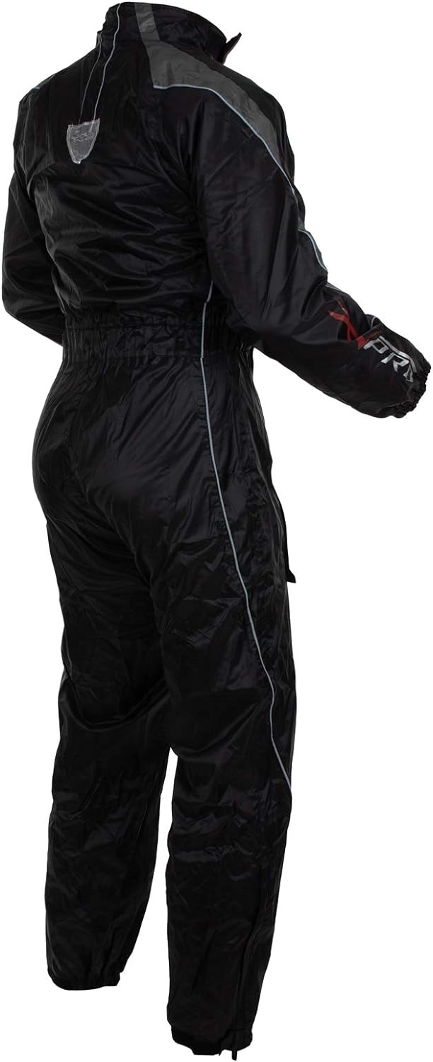 A-Pro Regenkombi Wasserdicht Motorrad Roller Regenhose Regenjacke Regenanzug Grau L L Grau, L Grau
