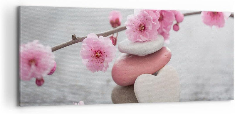 Panorama Bilder auf Leinwand 100x40cm Leinwandbild Yoga weiblich Blume Gesundheit Gross Wanddeko Bil