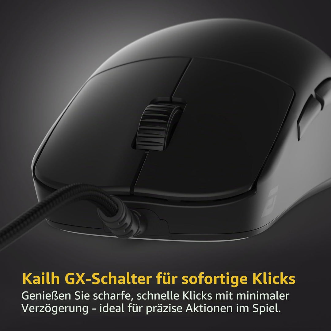 ENDGAME GEAR OP1 8k v2 Schwarz – Esports Gaming Maus mit Kabel, 30K DPI optischem Sensor, 8000Hz Pol