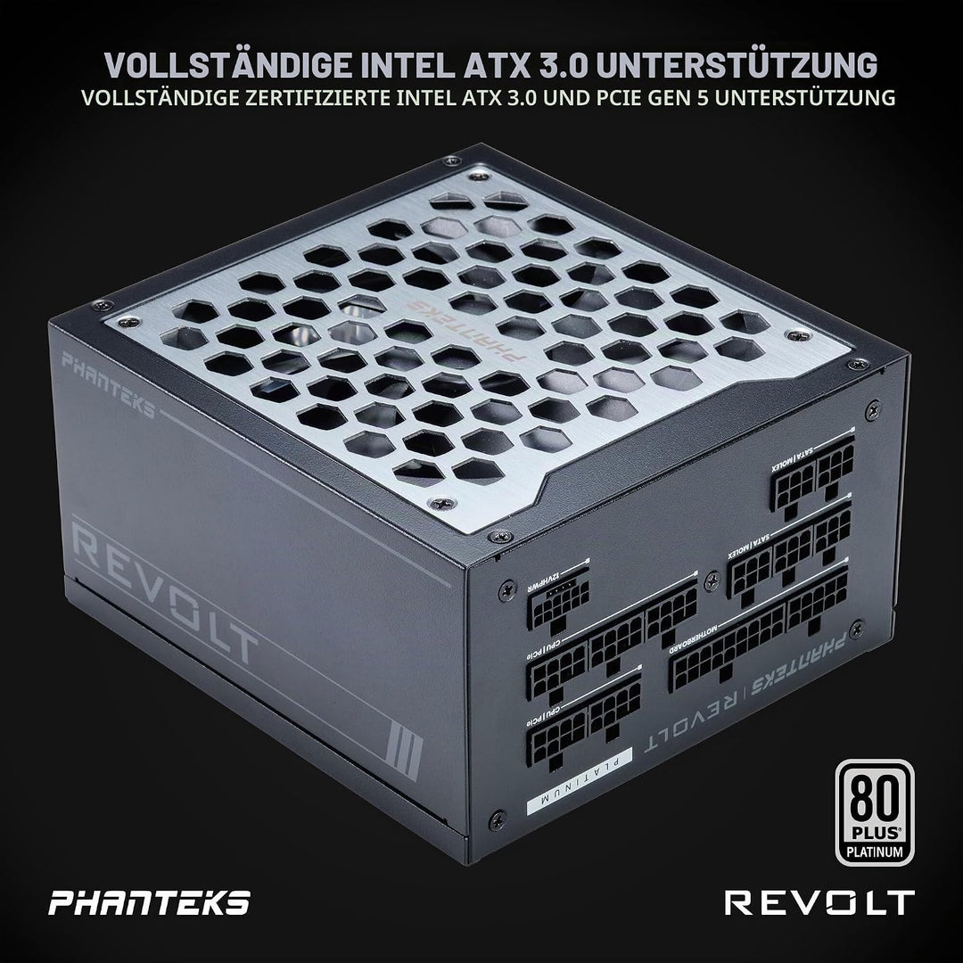 Phanteks (PH-P1600TR_BK01C) Revolt 1600W 80PLUS Titanium, ATX 3.0, PCIe 5.0, voll modular. Nur Netzt
