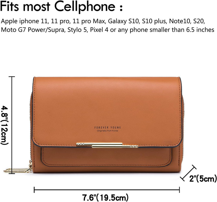 Roulens Klein Handy Umhängetasche,Damen Kleine Umhängetasche,PU Leder Crossbody Schultertasche Reise